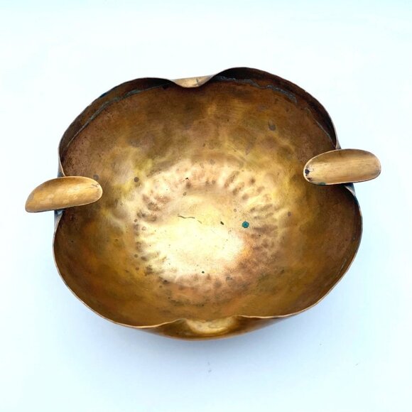 Vintage Hammered Copper Ashtray Bowl Marked Golden State 017 - Picture 4 of 10